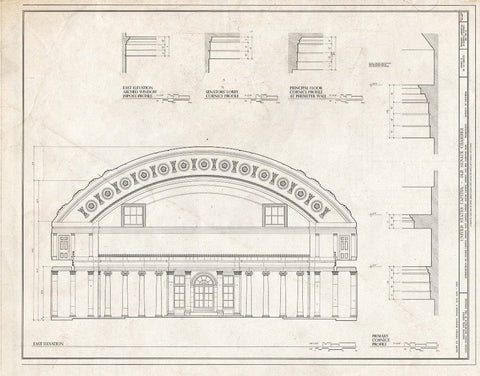 Blueprint Windows & Canopy - U.S. Capitol, Old Senate Chamber, Intersection of North, South, East Capitol Streets & Capitol Mall, Washington, District of Columbia, DC