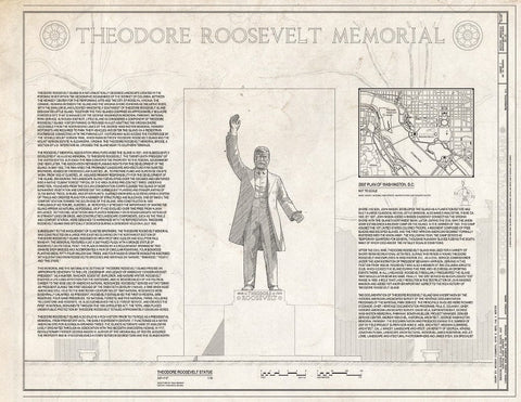 Blueprint Title Sheet - Theodore Roosevelt Island, Potomac River, Washington, District of Columbia, DC