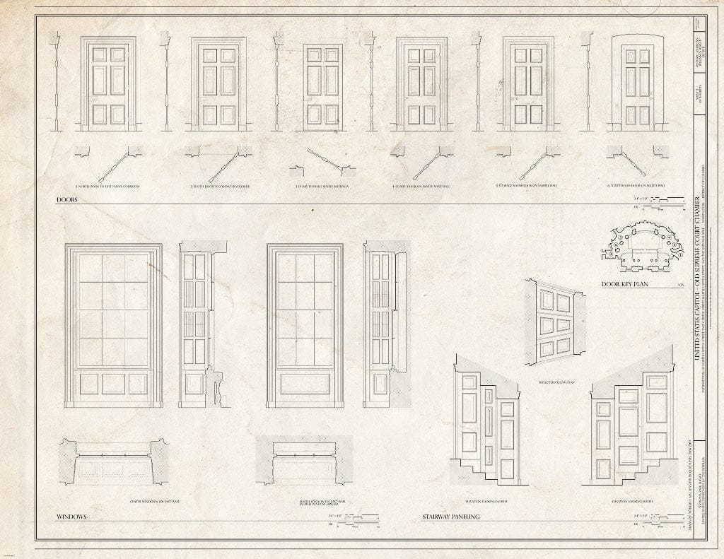 Blueprint Windows & Doors - U.S. Capitol, Old Supreme Court Chamber, Intersection of North, South, East Capitol Streets & Capitol Mall, Washington, District of Columbia, DC