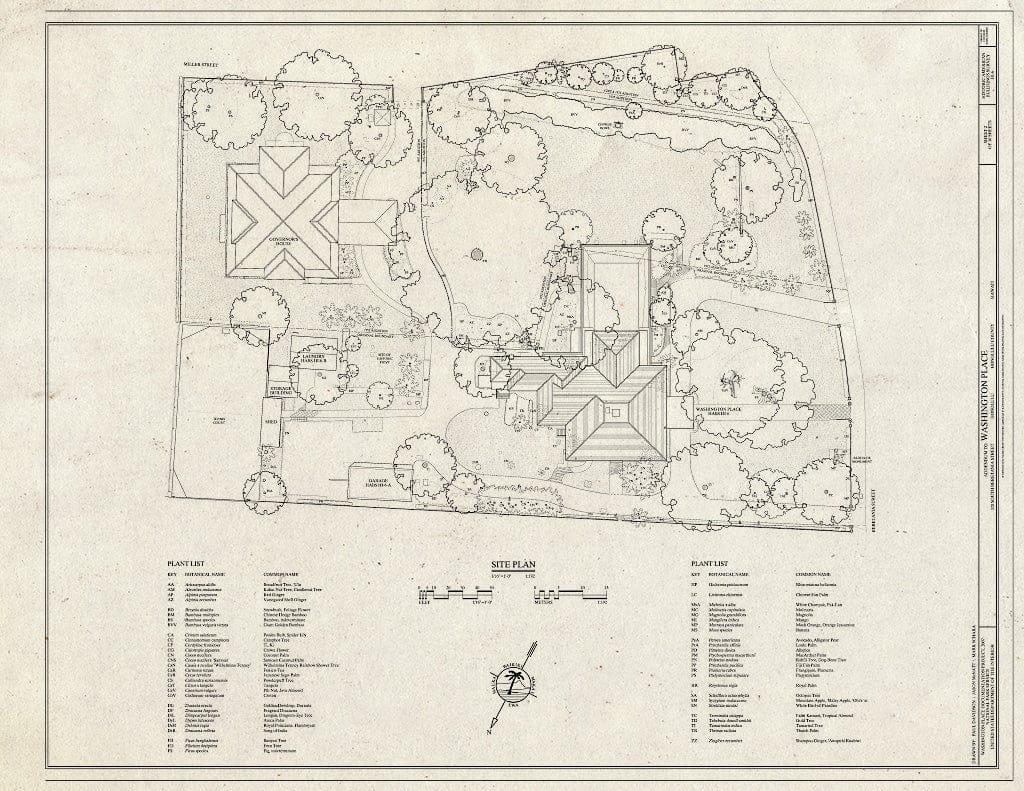 Blueprint Site Plan - Washington Place, 320 South Beretania Street, Honolulu, Honolulu County, HI