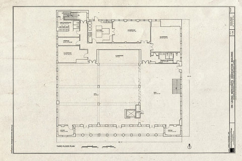 Blueprint Third Floor Plan - On Leong Merchants Association, 2216 South Wentworth Avenue, Chicago, Cook County, IL
