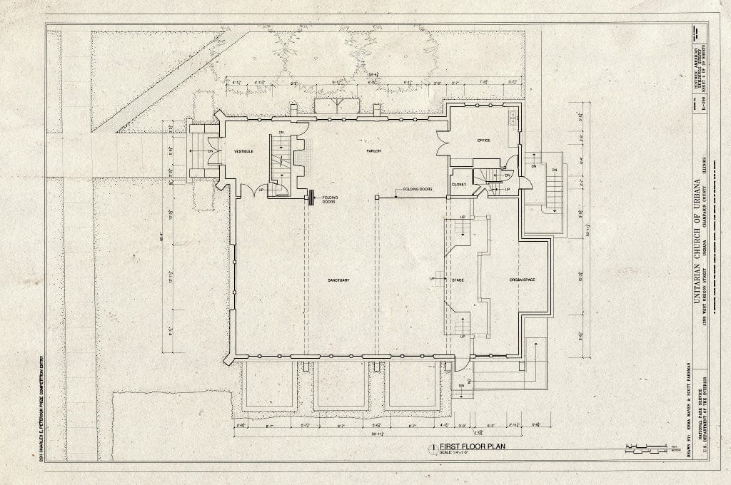 Unity Temple Trace Unity Temple Floor Plan
