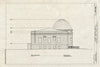 Blueprint West Elevation - Paxton Carnegie Library, 254 South Market Street, Paxton, Ford County, IL