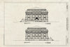 Blueprint West and East Elevations - Illinois Supreme Court Building, 200 East Capitol Avenue, Springfield, Sangamon County, IL