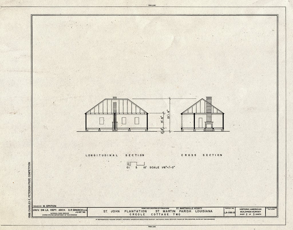 Blueprint HABS LA,50-STMAR.V,1-B- (Sheet 2 of 3) - St. John Plantation ...