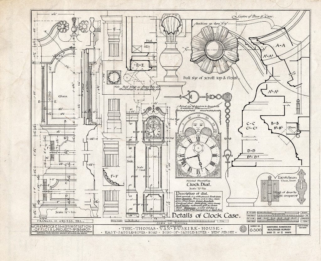Blueprint HABS NJ,2-SADR,2- (Sheet 11 of 11) - Thomas Van Buskirk House, East Saddle River Road, Saddle River, Bergen County, NJ