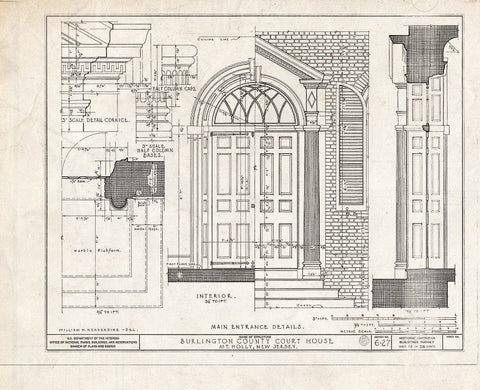 Blueprint HABS NJ,3-MOUHO,1- (Sheet 19 of 28) - Burlington County Courthouse, High Street, Mount Holly, Burlington County, NJ