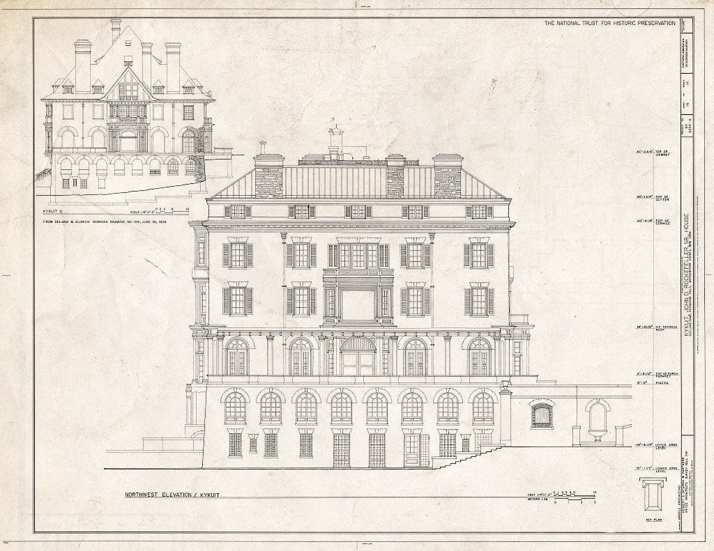Blueprint HABS NY,60-POHI,1A- (Sheet 14 of 14) - Kykuit, John D. Rocke ...
