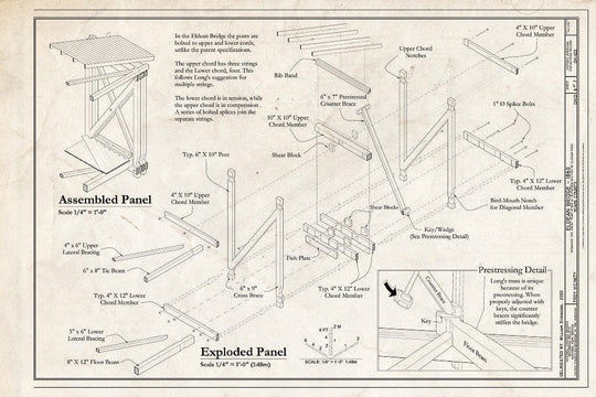 Blueprint Assembled Panel, Exploded Panel - Eldean Bridge, Spanning Gr ...