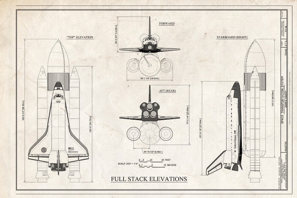 Shuttle Launch Stack Space Shuttle Blueprint
