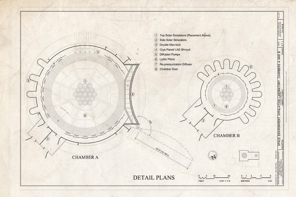 Blueprint Detail Plans - NASA Johnson Space Center, Building No. 32, S ...