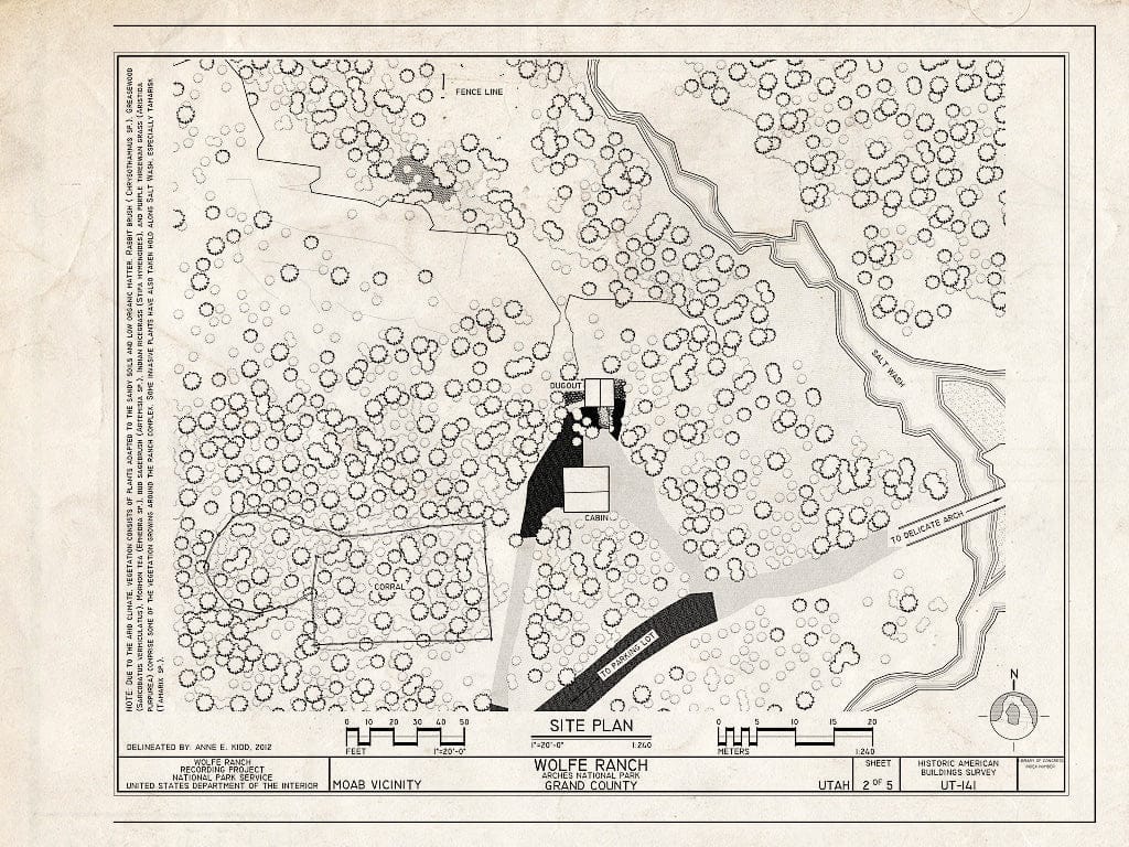 Blueprint Site Plan - Wolfe Ranch, Moab, Grand County, UT