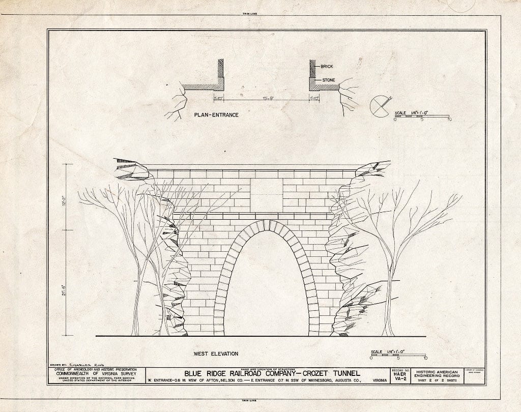 Blueprint HAER VA,63-AFT.V,1- (Sheet 2 of 2) - Blue Ridge Railroad, Bl ...