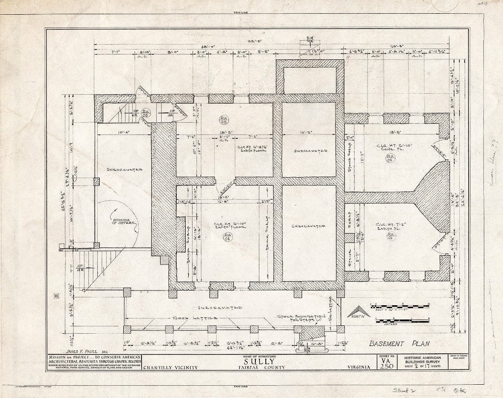 Blueprint 2. Basement Plan - Sully, 3650 Historic Sully Way, Chantilly, Fairfax County, VA