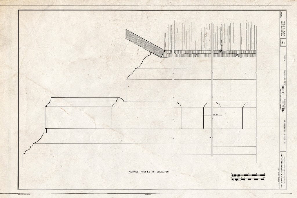 Blueprint HABS VA,48-WIL,48- (Sheet 6 of 6) - Prentis Store, 214 Duke of Gloucester Street, Williamsburg, Williamsburg, VA