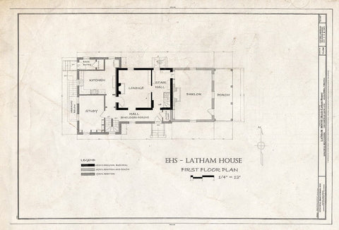 Blueprint HABS VA,7-Alex,183 (Sheet 7 of 8) - Latham House, 1200 North Quaker Lane, Alexandria, Independent City, VA