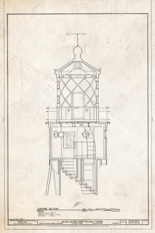 Blueprint HABS WIS,2-LPOIT.V,1A- (Sheet 5 of 6) - Devil's Island Light Station, Tower, La Pointe, Ashland County, WI