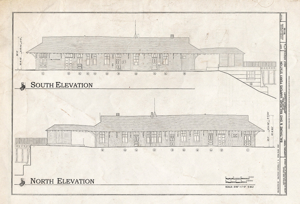 Blueprint HAER WV-86 (Sheet 8 of 14) - Baltimore & Ohio Railroad, Harpers Ferry Station, Potomac Street, Harpers Ferry, Jefferson County, WV