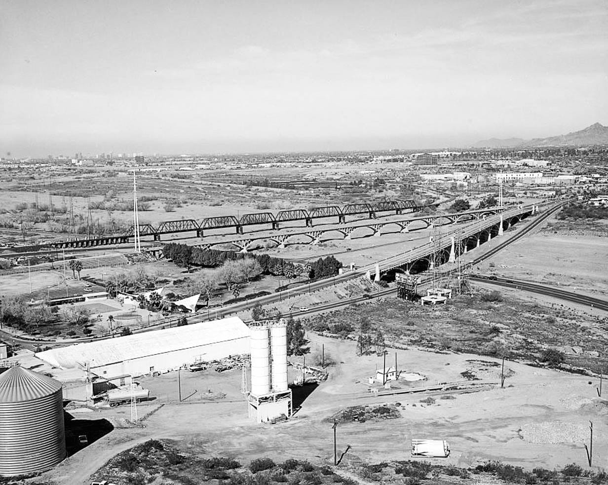 Historic Photo : Arizona Eastern Railroad Bridge, Spanning Salt River, Tempe, Maricopa County, AZ 1 Photograph