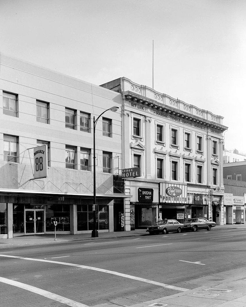 Historic Photo : Masonic Temple, 262-272 South First Street, San Jose, Santa Clara County, CA 1 Photograph