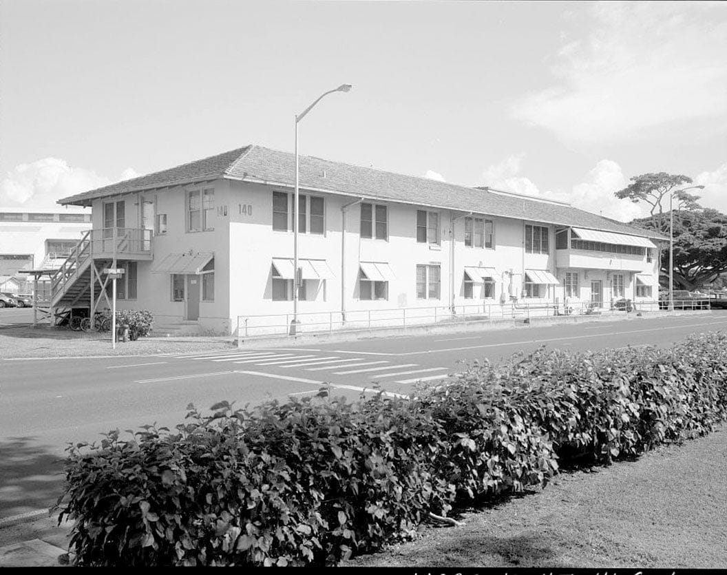 Historic Photo : U.S. Naval Base, Pearl Harbor, Navy Yard Dispensary, Intersection of Central Avenue & Seventh Street, Pearl City, Honolulu County, HI 1 Photograph