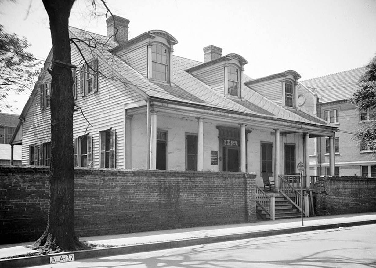 Historic Photo : Bishop Michael Portier House, 307 Conti Street, Mobile, Mobile County, AL 1 Photograph