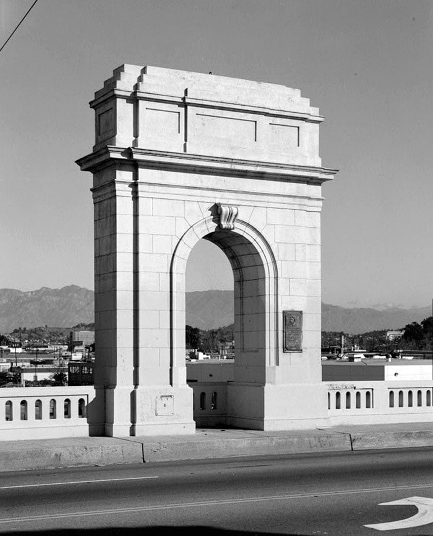 Historic Photo : First Street Bridge, Spanning Los Angeles River at First Street, Los Angeles, Los Angeles County, CA 16 Photograph