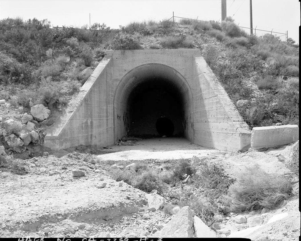Historic Photo : Burlington Northern Santa Fe Railroad, Cajon Subdivision, Structure No. 61.3X, Between Cajon Summit and Keenbrook, Devore, San Bernardino County, CA 1 Photograph