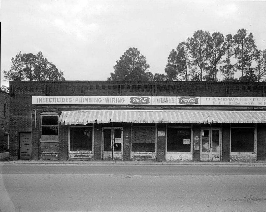 Historic Photo : Poppell's Hardware, Furniture, Feed & Seed Store, U.S. Highway 341 at Carter Avenue, Odum, Wayne County, GA 2 Photograph