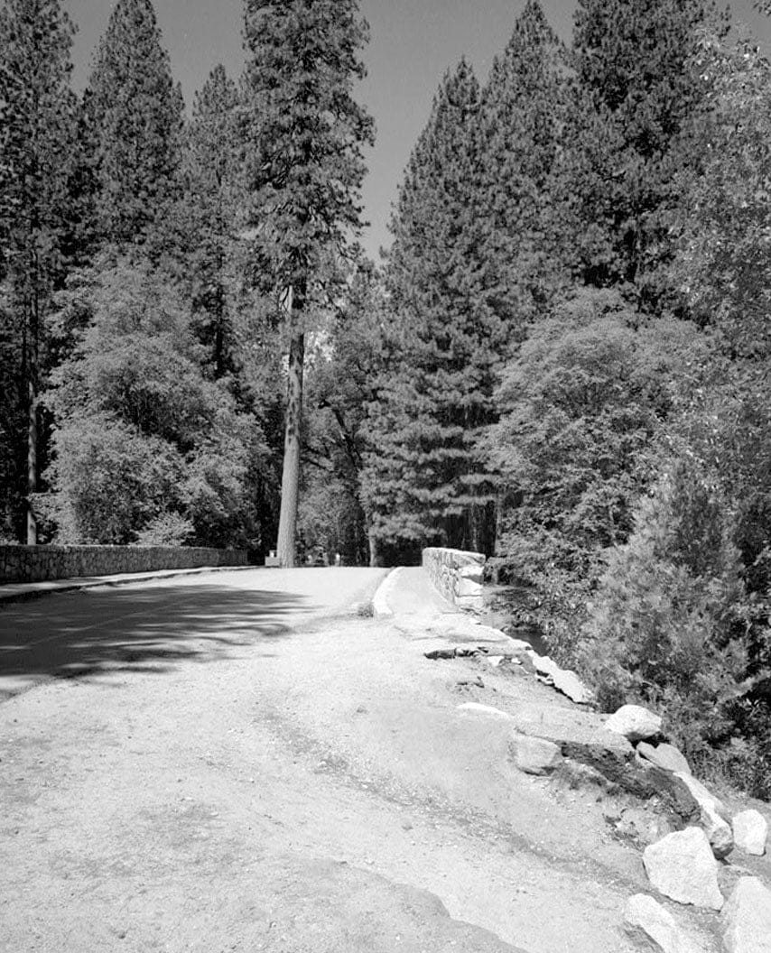 Historic Photo : Ahwahnee Bridge, Spanning Merced River on service road, Yosemite Village, Mariposa County, CA 1 Photograph