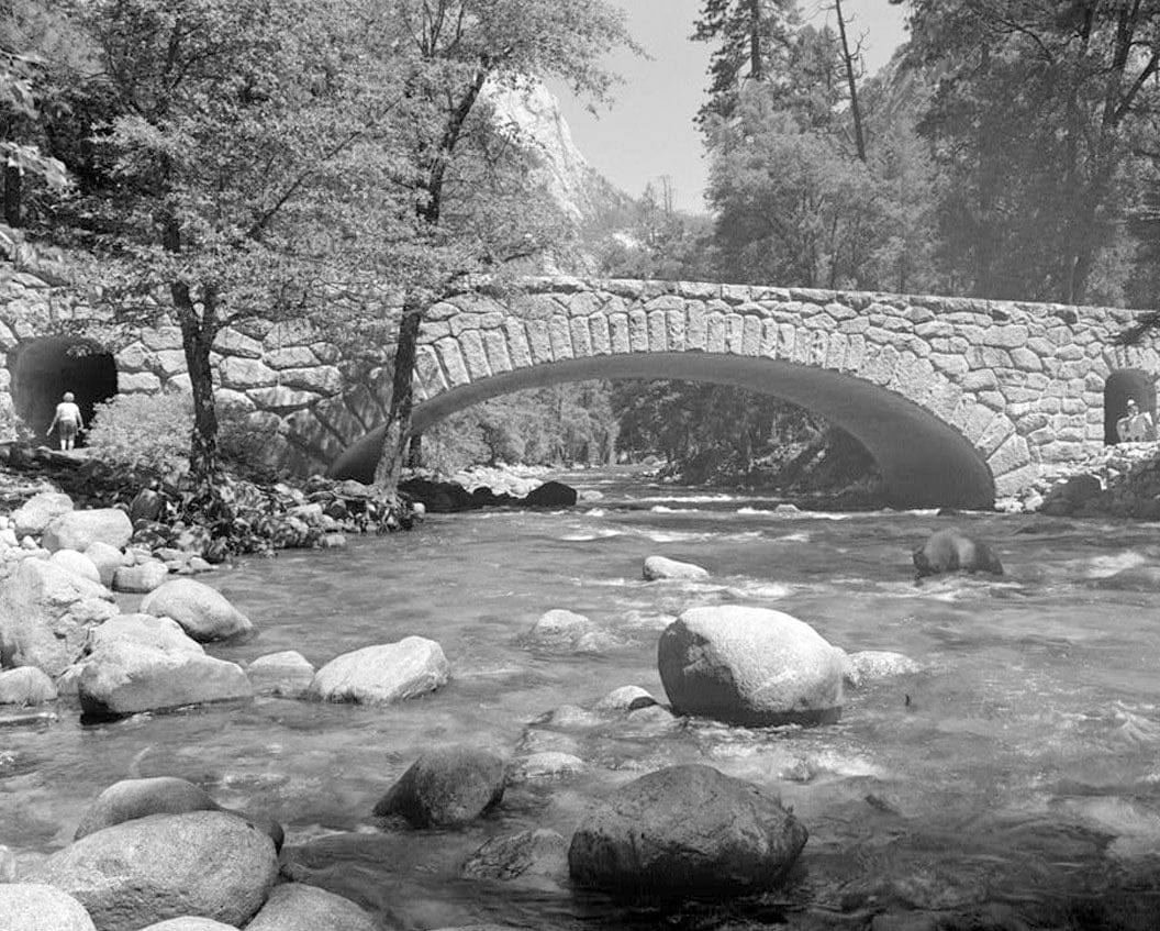 Historic Photo : Happy Isles Bridge, Spanning Merced River on Service ...