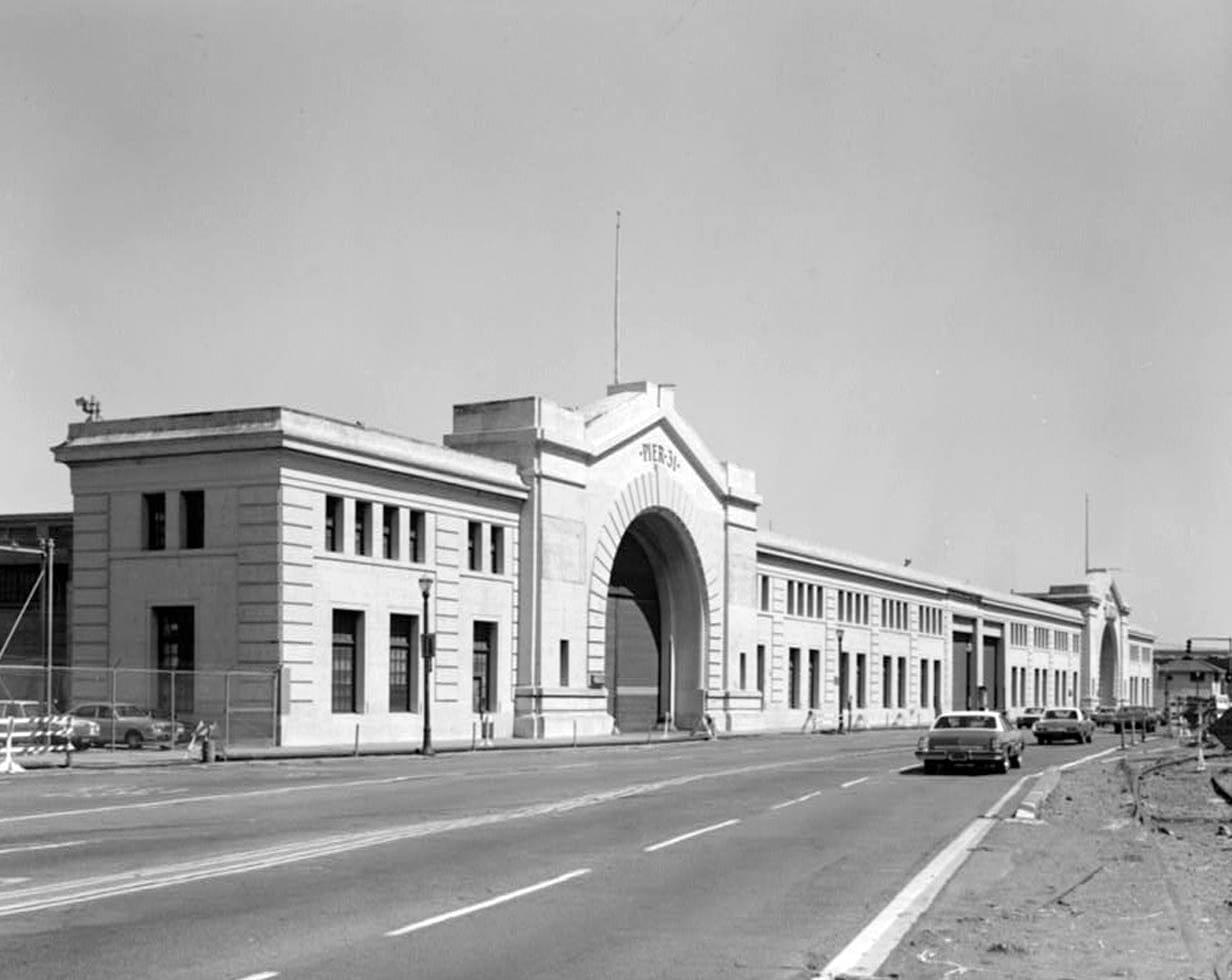Historic Photo : North Point Pier Bulkhead Buildings, Embarcadero, Kearney & Powell Streets, San Francisco, San Francisco County, CA 2 Photograph