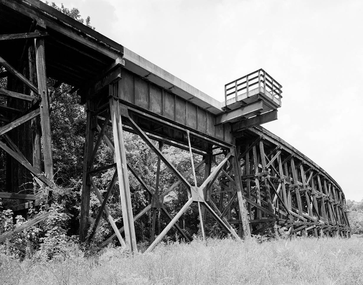 Historic Photo : Gulf, Mobile & Ohio Railroad Bridge, Spans Black Warrior River between Northport & Tuscaloosa, Tuscaloosa, Tuscaloosa County, AL 2 Photograph