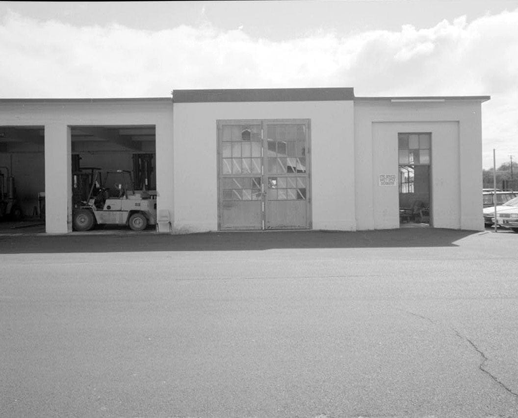 Historic Photo : Naval Magazine Lualualei, West Loch Branch, Equipment Shed, First Street in main wharf area, Pearl City, Honolulu County, HI 2 Photograph