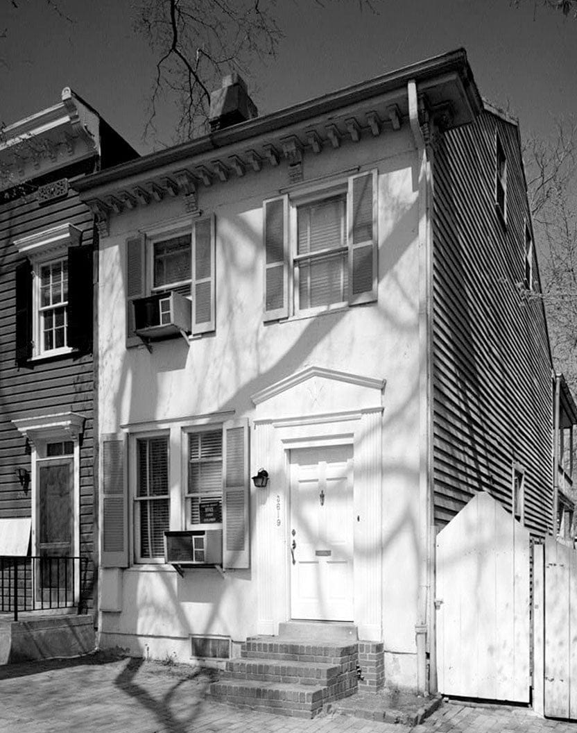 Historic Photo : John Hurley House, 3619 O Street Northwest, Washington, District of Columbia, DC 1 Photograph