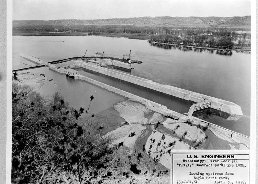 Historic Photo : Mississippi River 9-Foot Channel Project, Lock & Dam No. 11, Upper Mississippi River, Dubuque, Dubuque County, IA 23 Photograph