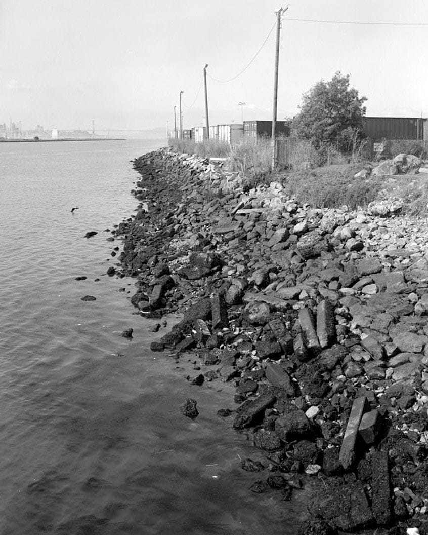 Historic Photo : Oakland Harbor Training Walls, Mouth of Federal Channel to Inner Harbor, Oakland, Alameda County, CA 8 Photograph