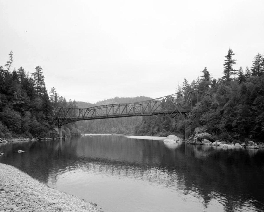 Historic Photo : Smith River Bridge, CA State Highway 199 Spanning Smith River, Crescent City, Del Norte County, CA 5 Photograph