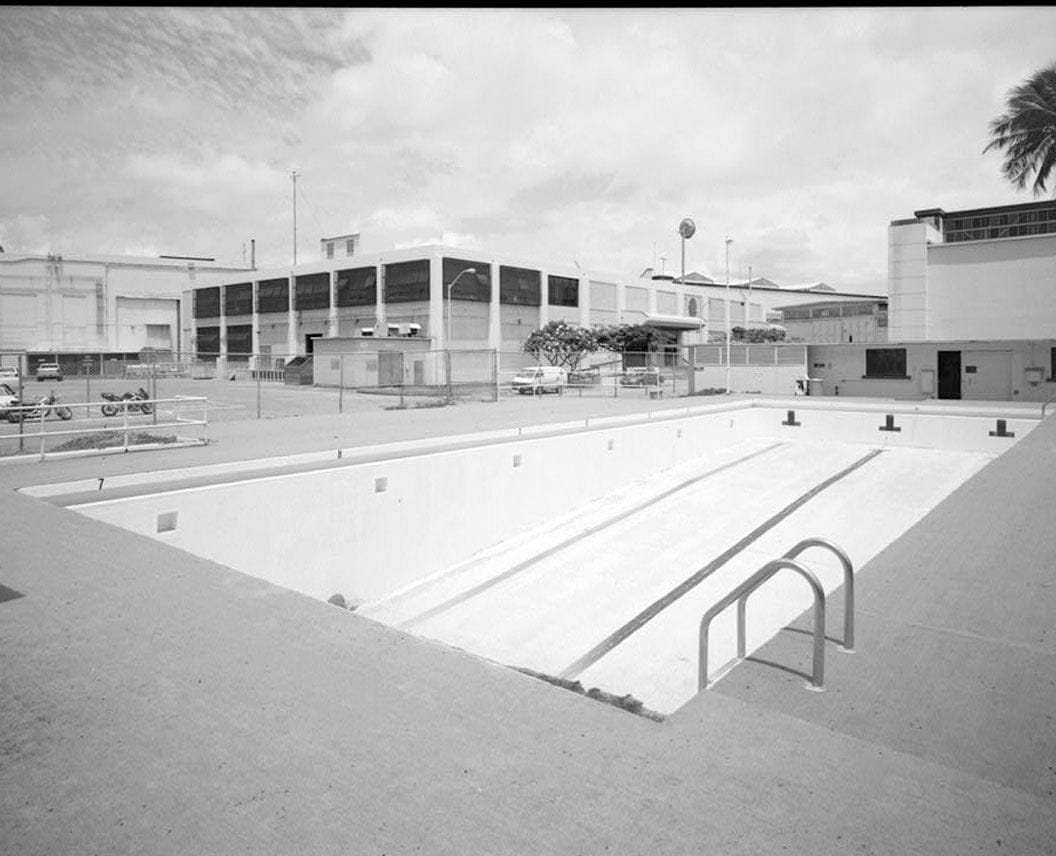 Historic Photo : U.S. Naval Base, Pearl Harbor, Outdoor Swimming Pool, Corner of Liscome Bay Street & St. Lo Avenue, Pearl City, Honolulu County, HI 1 Photograph
