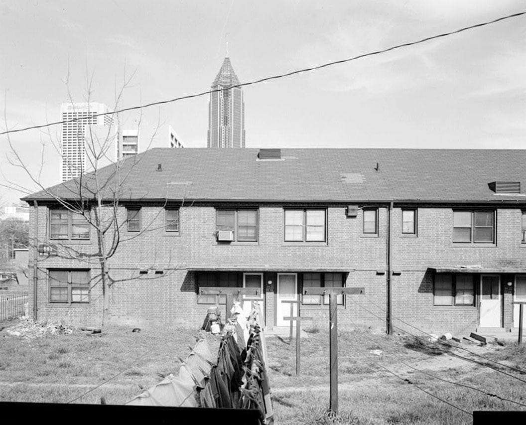 Historic Photo : Clark Howell Homes, Building G-2, 583 McAfee Street, Atlanta, Fulton County, GA 1 Photograph