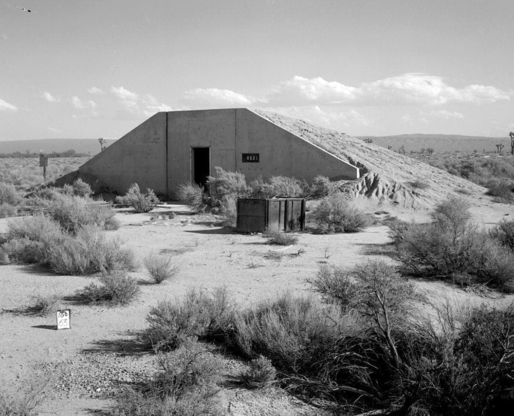 Historic Photo : Edwards Air Force Base, South Base Sled Track, Earth Covered Bunker Types, North of Sled Track, Lancaster, Los Angeles County, CA 2 Photograph