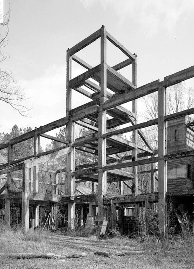 Historic Photo : Shelby Iron Works, Structural Framing, Chemical Plant No. 1, County Road 42, Shelby, Shelby County, AL 1 Photograph