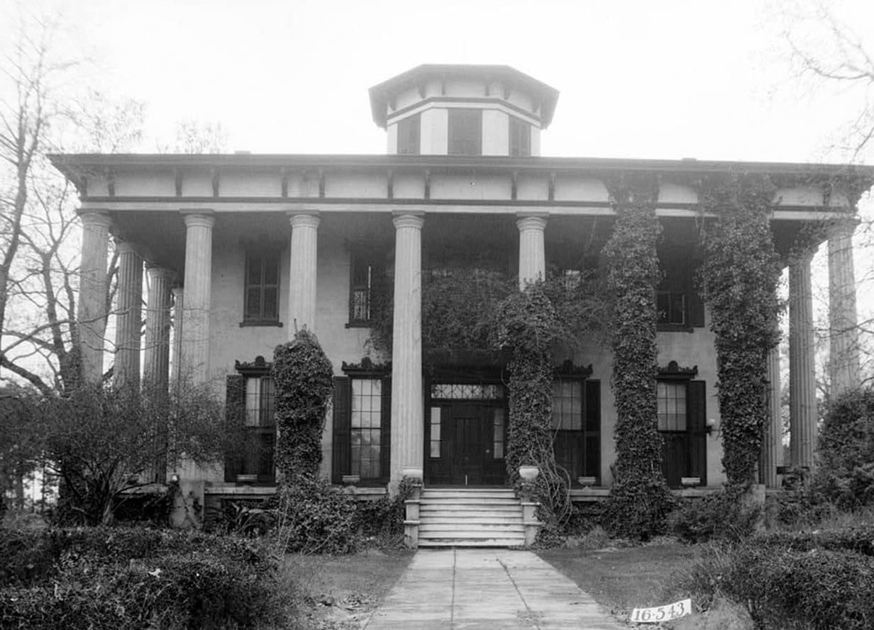 Historic Photo : Grey Columns, Old Montgomery Road (Institute Road), Tuskegee, Macon County, AL 2 Photograph