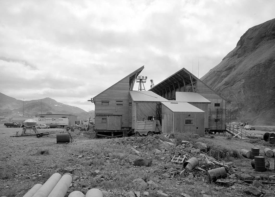 Historic Photo : Naval Operating Base Dutch Harbor & Fort Mears, Iliuliuk Submarine Base Marine Railway Ship Repair Shed, Unalaska, Aleutian Islands, AK 2 Photograph