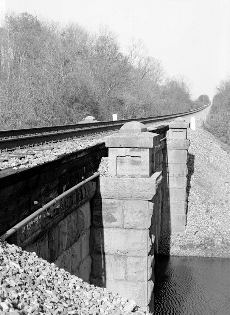 Historic Photo : Southern Railroad Stone Arch Bridge, Huntsville, Madison County, AL 1 Photograph