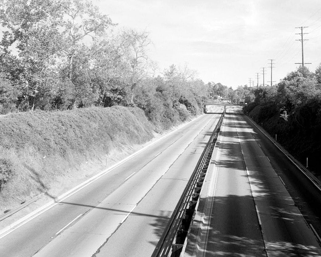 Historic Photo : Arroyo Seco Parkway, Arroyo Drive Bridge, Milepost 30.30, Los Angeles, Los Angeles County, CA 1 Photograph