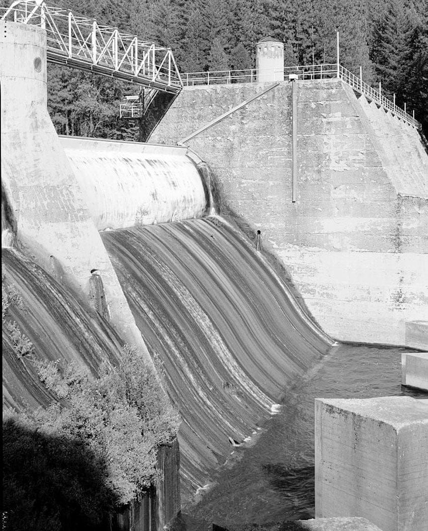 Historic Photo : Pit 4 Diversion Dam, Pit River west of State Highway 89, Big Bend, Shasta County, CA 11 Photograph