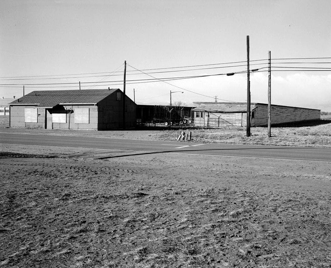Historic Photo : Rocky Mountain Arsenal, Motor Pool, 2560 feet North of Sixth Avenue; 30 feet West of B Street, Commerce City, Adams County, CO 1 Photograph