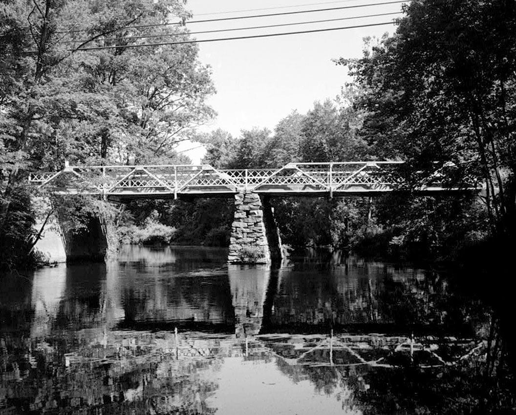 Historic Photo : Perkins Corner Bridge, Spanning Willimantic River at Flanders & Cider Mill Roads, Coventry, Tolland County, CT 2 Photograph