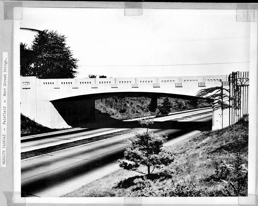 Historic Photo : Merritt Parkway, Burr Street Bridge, Spanning Merritt Parkway, Fairfield, Fairfield County, CT 1 Photograph